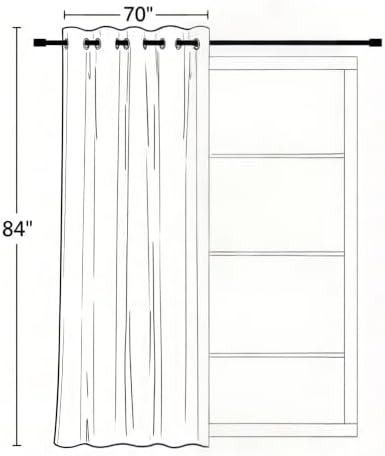 SimpleHome Ombre Gradient Black White to Gray Curtains - Image 3