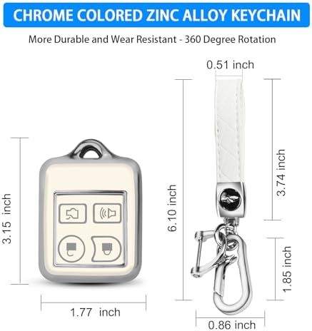 QBUC for Ford 4 Buttons Key Fob Cover - Image 3