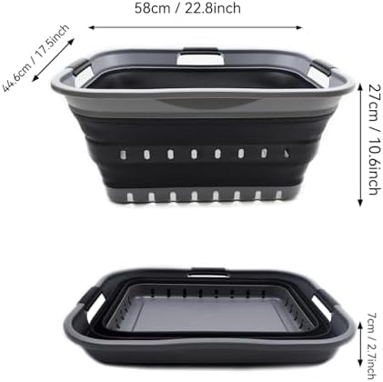SAMMART 42L Collapsible Plastic Laundry Basket - Image 5