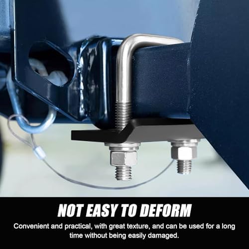 Trailer Hitch Clamp Tightener Steel Black Extra Security Stabilizer - Image 5