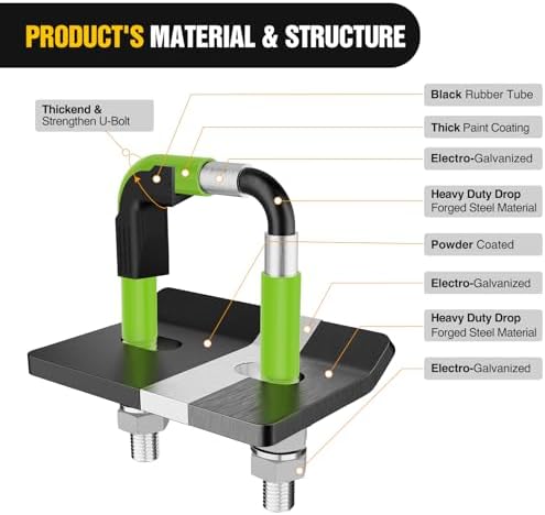 Nilight Trailer Hitch Tightener Anti-Rattle Green U-Bolt - Image 3