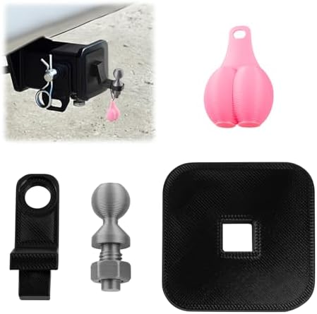 Funny Mini Trailer Hitch Ball Cover, Novelty Humorous Mini Hitch Ball Joke Tiny by wedfish