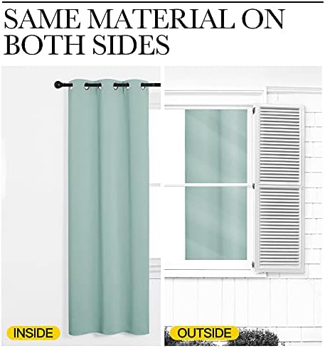 NICETOWN Aqua Blue Blackout Curtains 96" Long - Image 6