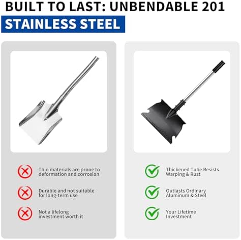 Snow Shovel for Driveway & Ice Scraper - Image 4