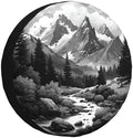 Spare Tire Cover Abstract Moon Mountain Tree Landscape Wheel Covers by Unknown
