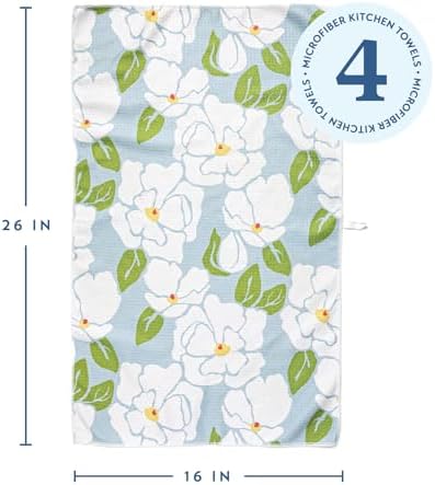 ELYN Microfiber Kitchen Dish Towel Set, Quick-Dry & Absorbent Waffle Weave - Image 2