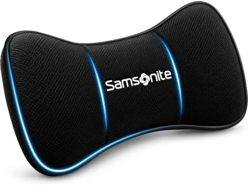 SAMSONITE Car Neck Pillow – Memory Foam Car Seat Headrest Cushion, Ergonomic by Unknown
