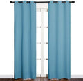 NICETOWN Thermal Curtains, 34 by 84-inch, Teal Blue by NICETOWN