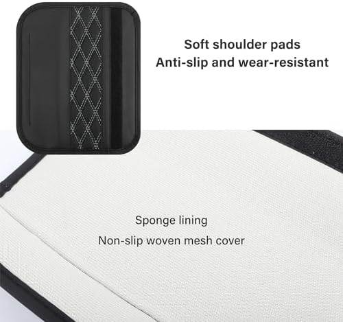 2PCS Car Seat Belt Cover Pads, Leather Seatbelt Covers Protect Shoulder and - Image 4