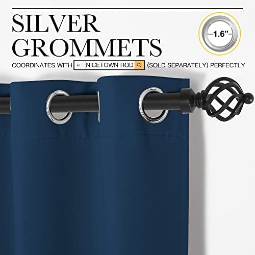 NICETOWN Moroccan Blue Blackout Curtains - Image 3