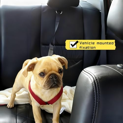 2-in-1 Car Seat Belt for Dogs, Headrest Dog Safety Harness & Leash - Image 4