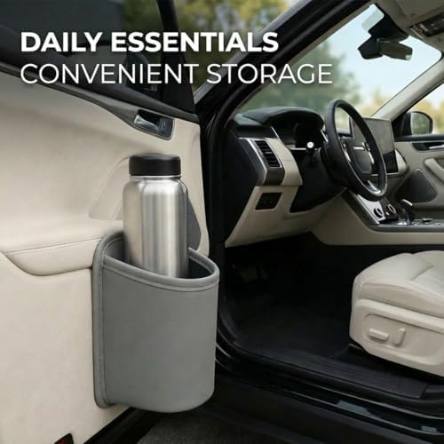 Craedli Car Door Cup Holder, Clip-On Back Seat Hanging Storage Bag - Image 5