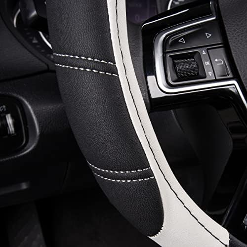 CAR PASS Line Rider Microfiber Leather Sporty Steering Wheel Cover Universal - Image 3