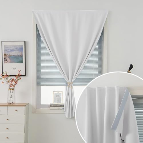 Blackout Curtains for Bedroom Sticky Curtain Blackout Window Cover Self - Image 2