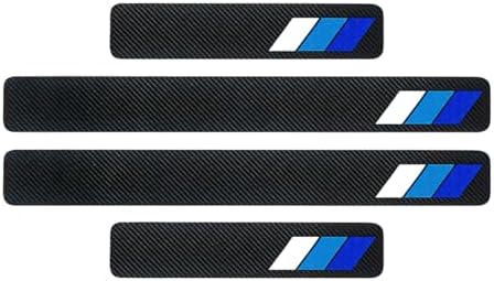 ZIMISI 4PCS Tri-Color Door Sill Protectors, Anti-Scratch Carbon Fiber Entry by Unknown