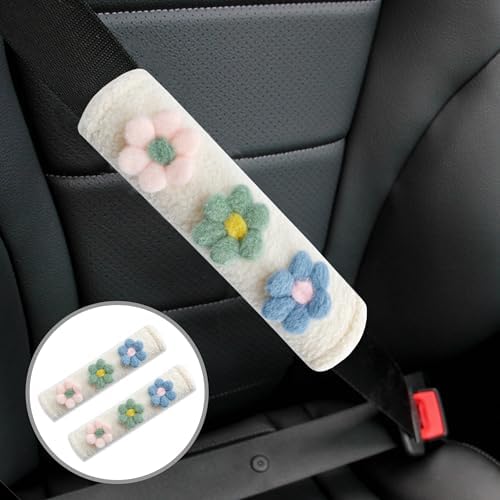 Amooca 2-Pack Braid Pattern Seat Belt Covers Shoulder Pads - Image 5