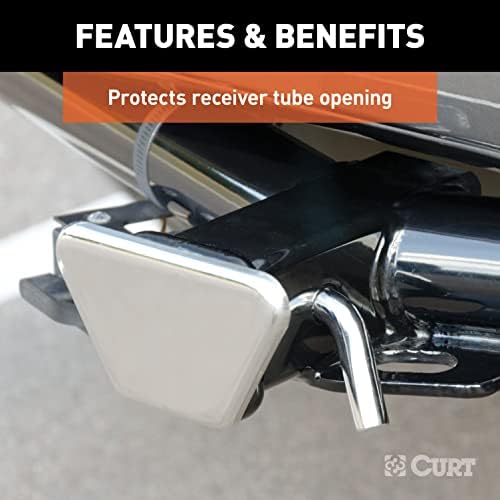 CURT 22100 Chrome Steel Trailer Hitch Cover, Fits 2-Inch Receiver - Image 5