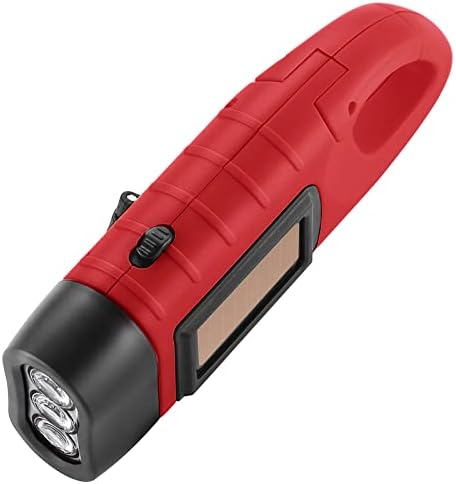 Simpeak 2-Pack Hand Crank Solar Powered LED Flashlight, Emergency Survival - Image 5