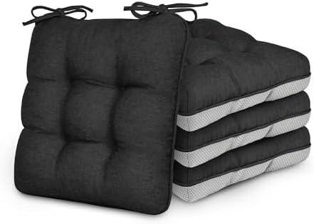 Love's cabin Memory Foam Chair Cushions Set of 4, 19 Inch by Lovescabin