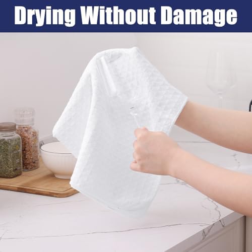 Homaxy Microfiber Waffle Weave Kitchen Dish Cloths, 12 Pack - Image 4