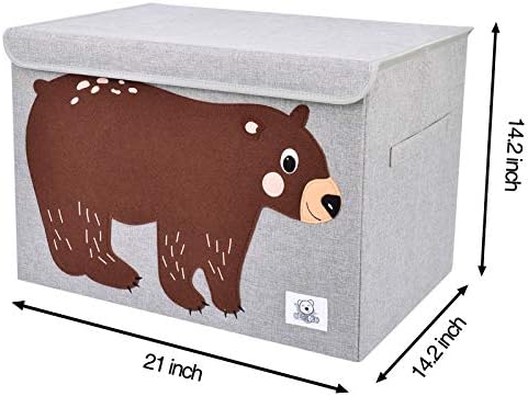 Large Toy Box Storage with Lid, Foldable Fabric Toy Chest Storage - Image 3