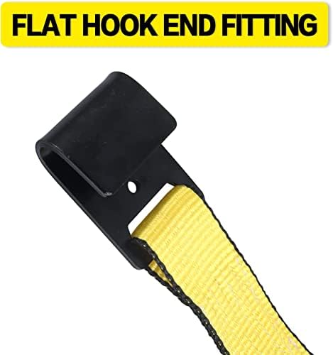 Flat Hook Ratchet Straps 2in x 27ft, 333lb Working Load Limit - Image 3