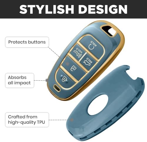 Lucrum Compatible with Hyundai Key Fob Cover & Keychain - Image 5