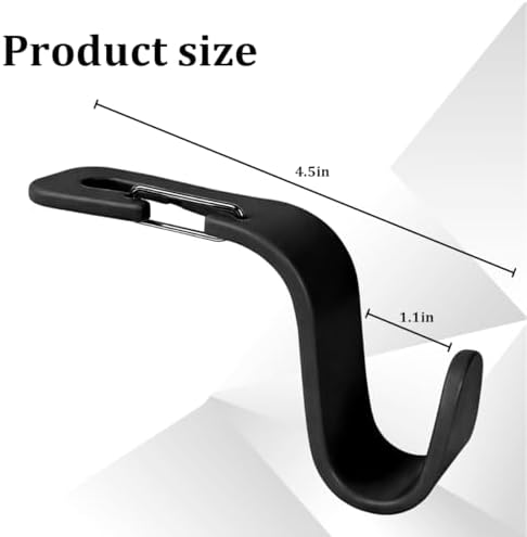 4PCS Car Seat Headrest Hook, Auto Interior Backseat Storage Hook Holder - Image 2