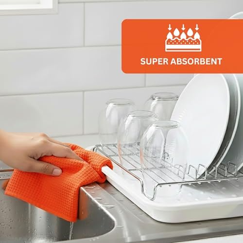 PurpleEssences Solid Kitchen Cloths, Dish Towel 15x25 Set of 4 - Image 2