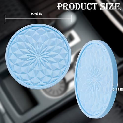 4 Pack Silicone Car Cup Holder Coaster – 2.75 Inch Non-Slip Drink Mat, - Image 2