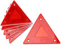 6 Pcs Red Safety Reflector Warning Sign Slow Moving Triangle Sign by KCGANI