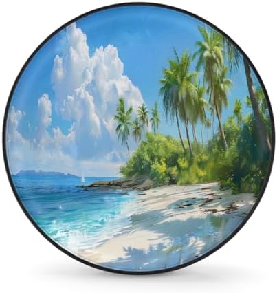 Summer Beach Sea Spare Tire Cover Dust-Proof Wheel Protector by Unknown