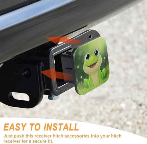 2 Inch Cartoon Frog Trailer Hitch Cover Rubber Receiver Tube Plug Cap, Tow - Image 4