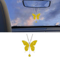 Rhinestone Butterfly Rearview Mirror Ornament by Unknown