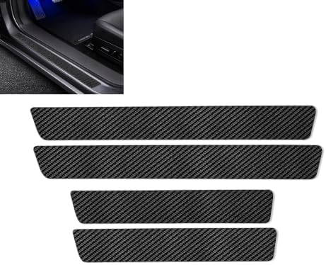 Door Sill Protector 4PCS, Carbon Fiber Anti-Scratch Door Entry Guard, by Unknown
