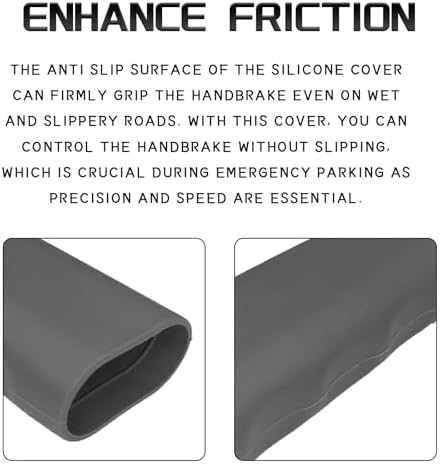 Car Handbrake Cover, Soft Silicone Wavy Brake Grips Protector, Anti-slip Auto - Image 3