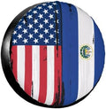 USA El Salvador Flag Spare Tire Cover, Universal Waterproof & Dustproof Wheel by YSYZSDS