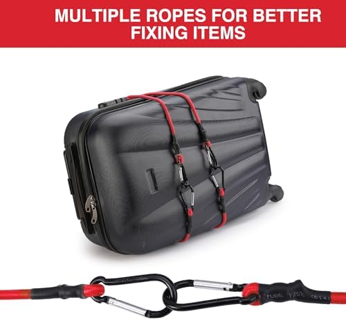 WORKPRO 24" Bungee Cords with Hooks, 4 Pack Heavy Duty Outdoor Bungee Strap - Image 5