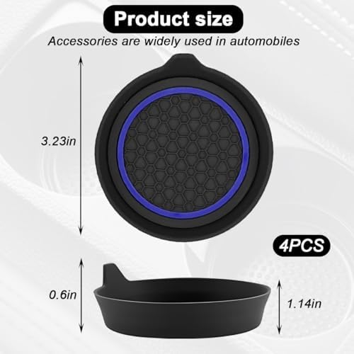 HZEL 4PCS 2.75 Inch PVC Car Cup Holder Coasters - Image 2