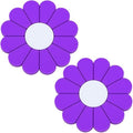2-Pack Car Cup Holder Coaster Inserts, Daisy Shape, 2.75 Inch Non-Slip Silicone by MEAJOO