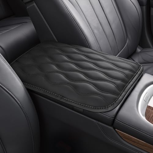 Amiss Car Center Console Cover, Upgraded Leather Car Armrest Cushion, Universal by Amiss