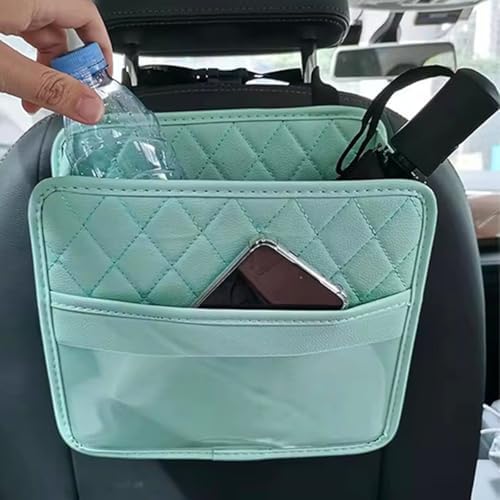 Car Seat Back Organizer, Leather Multipurpose Collapsible Vehicle Backseat - Image 6