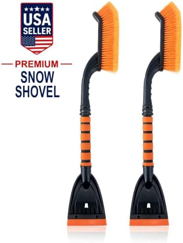 27" Car Snow Brush and Ice Scraper 2 Pack, Detachable Snow Removal Tool - Image 2