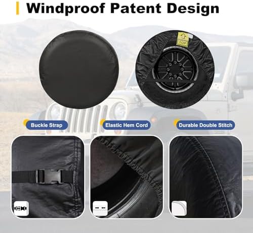 Explore Land Spare Tire Cover Fit Tire Diameters 22-23.75 inch - Image 5