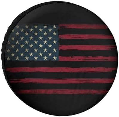 Generic Vintage America American Flag 3 Tire Covers, Dust-Proof Weatherproof by Unknown