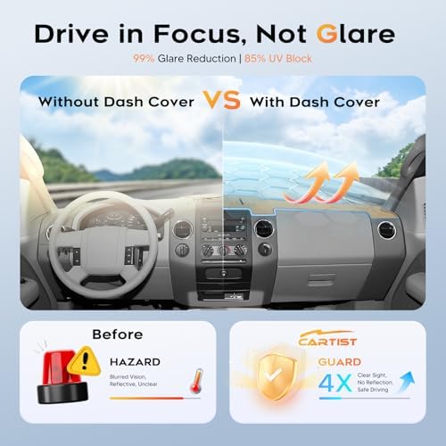 CARTIST Beige Dash Cover for 2004-2008 Ford F150 F-150 Dashboard Cover - Image 4