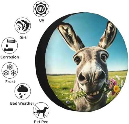 Donkey Spare Tire Cover Waterproof Wheel Cover 17 Inch Universal Fit - Image 6