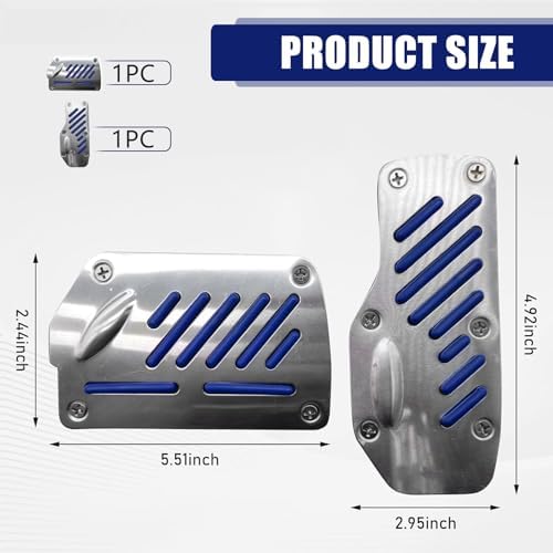 2 PCS Car Foot Pedal Pads, Brake and Accelerator Pedal Cover Sets, Non-Slip - Image 2