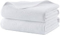 POLYTE 380 GSM Poly Blend Microfiber Quick Dry Waffle Bath Towel, 30x60 in by Polyte