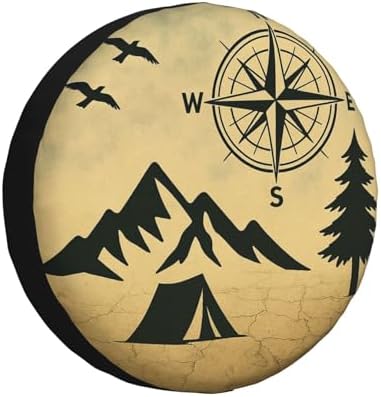 Camping Adventure Spare Tire Cover by Unknown